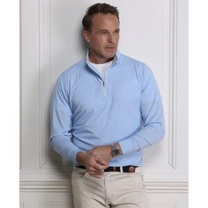Collars and Co 1/4 Zip Performance Sweater Men's Size XL DriRelease Blue NWT